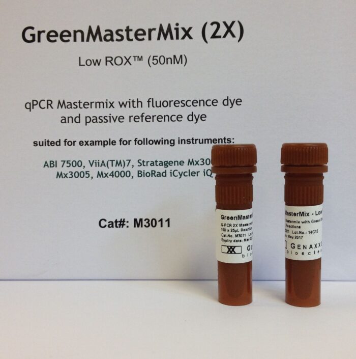 GreenMasterMix (2X) Low ROX for qPCR 10x1.25ML Genaxxon