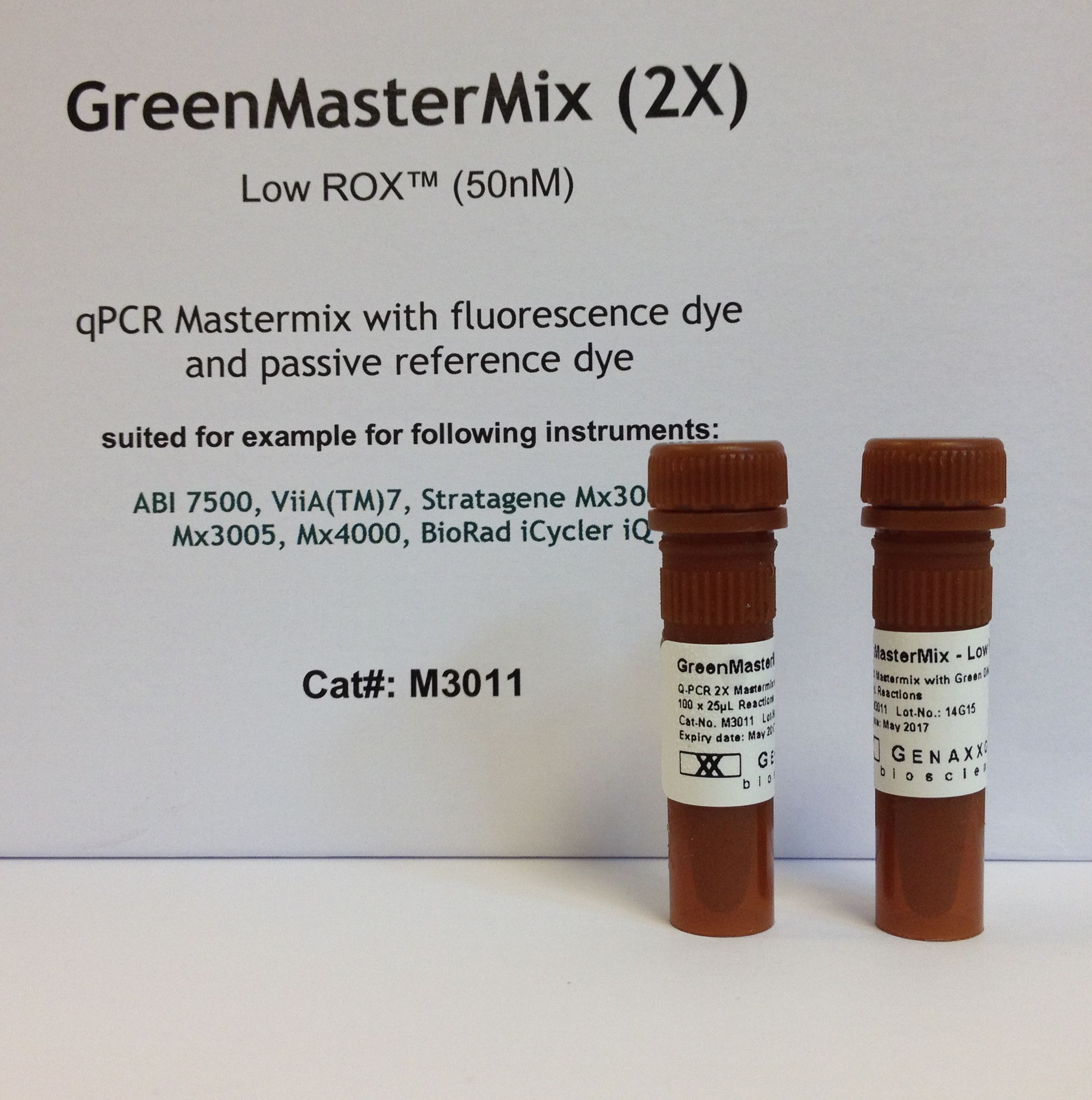 GreenMasterMix (2X) Low ROX for qPCR 10x1.25ML Genaxxon GreenMasterMix (2X) Low ROX for qPCR 10x1.25ML Genaxxon