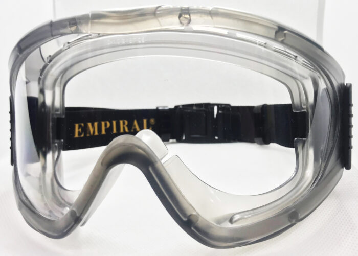 Representative indirect-vented laboratory safety goggles for Polylab 81352; exact appearance may differ